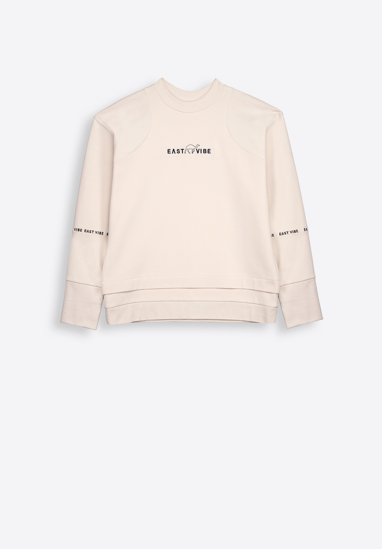 Cotton Signature Crewneck Sweatshirt - East Vibe