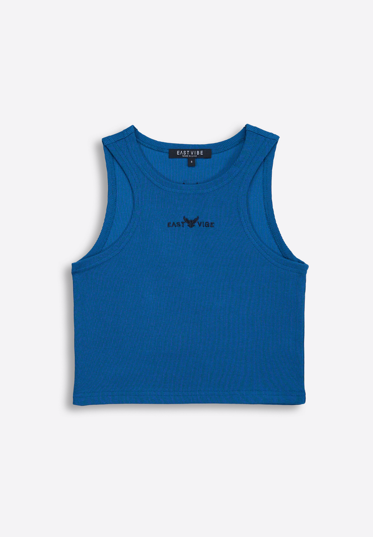 Navy Crop Tank Top - East Vibe