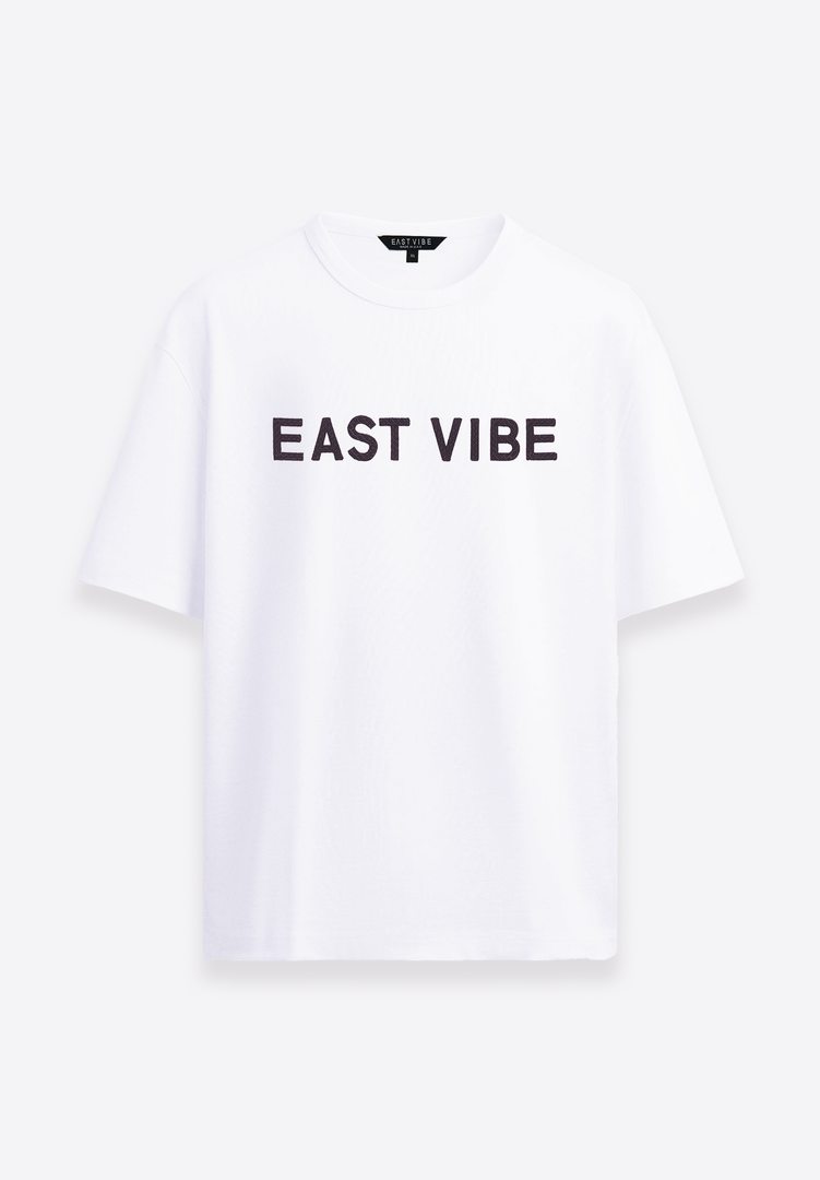 EV Printed White Cotton Men T-Shirt - East Vibe