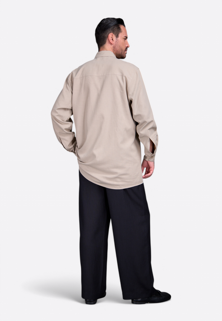 Beige Linen Men's Shirt