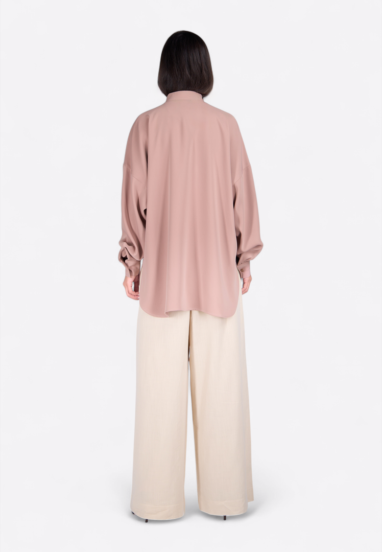 Classic Long-Sleeve Beige Shirt - East Vibe