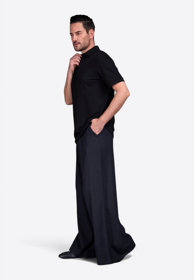 Classic Black Polo Shirt for Men - East Vibe