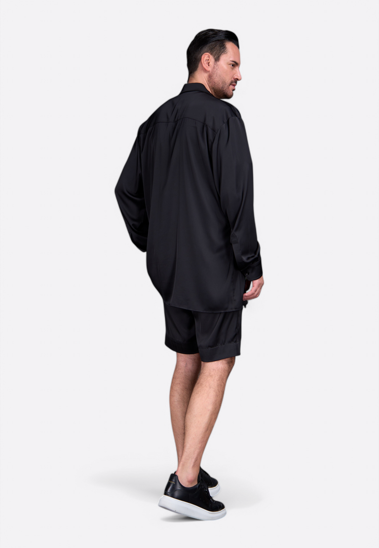 Black Silk Men's Shorts - East Vibe