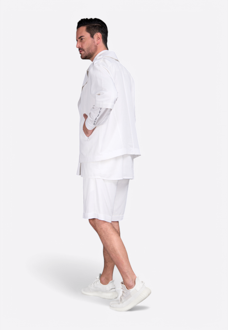 Signature White Zipper Jacket - East Vibe