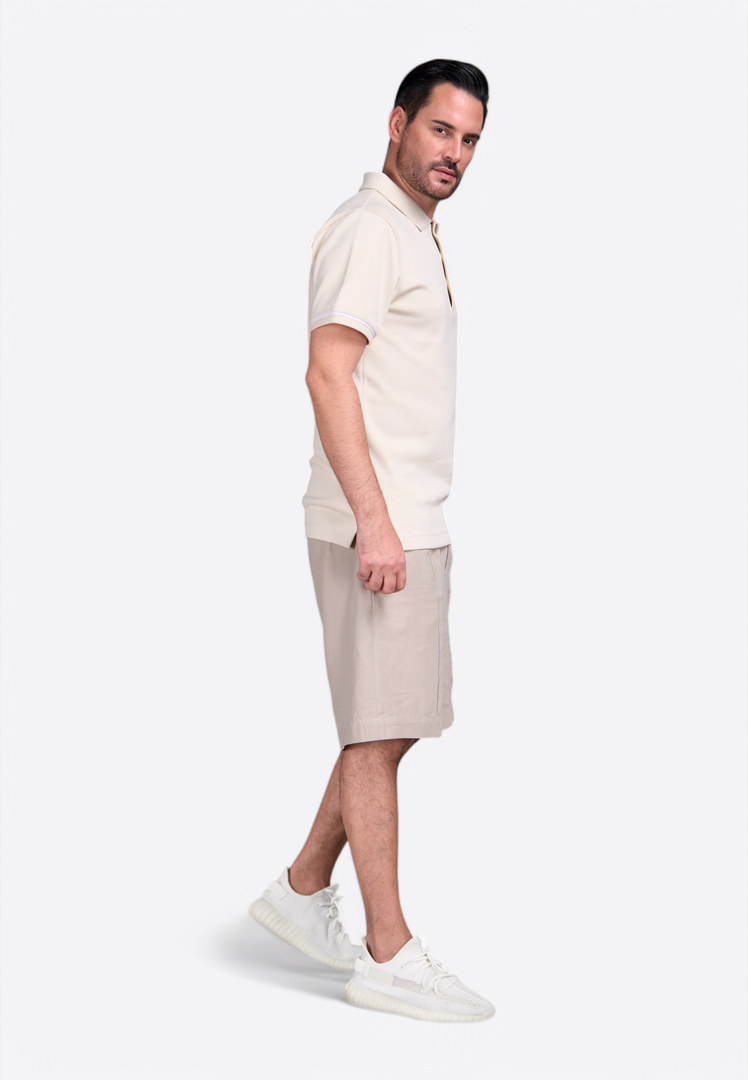 Beige Linen Men's Shorts - East Vibe