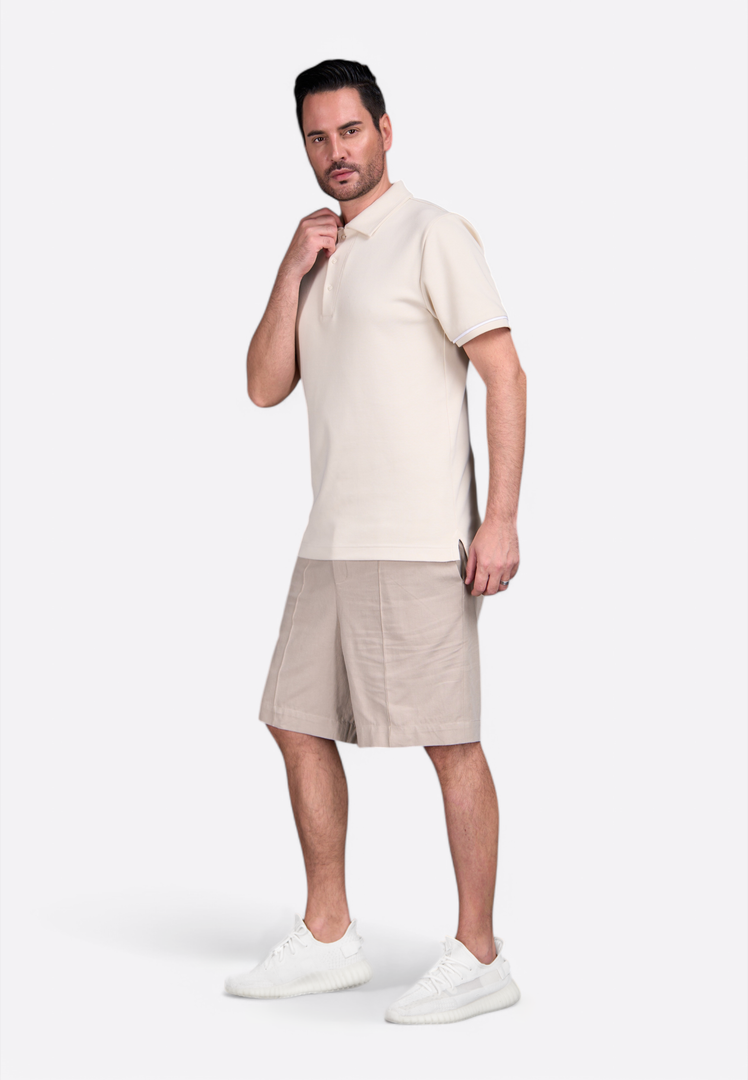 Beige Linen Men's Shorts - East Vibe