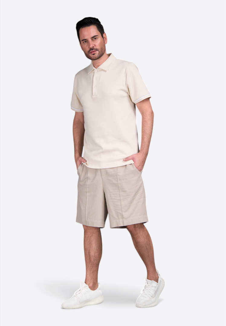 Beige Linen Men's Shorts - East Vibe