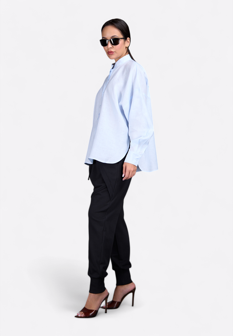 Classic Long-Sleeved Light Blue Shirt - East Vibe