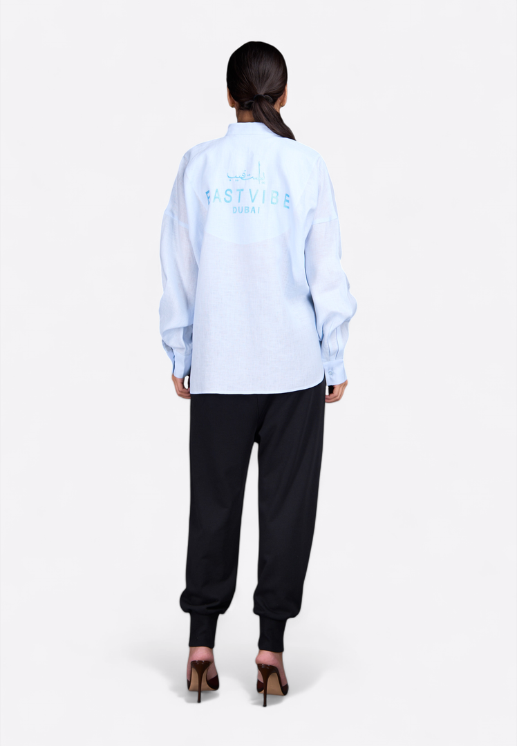 Classic Long-Sleeved Light Blue Shirt - East Vibe