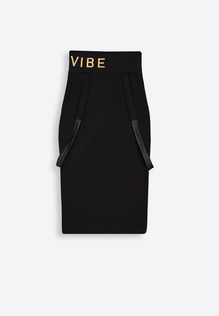 EV Monogram Pencil Skirt with Strap - East Vibe