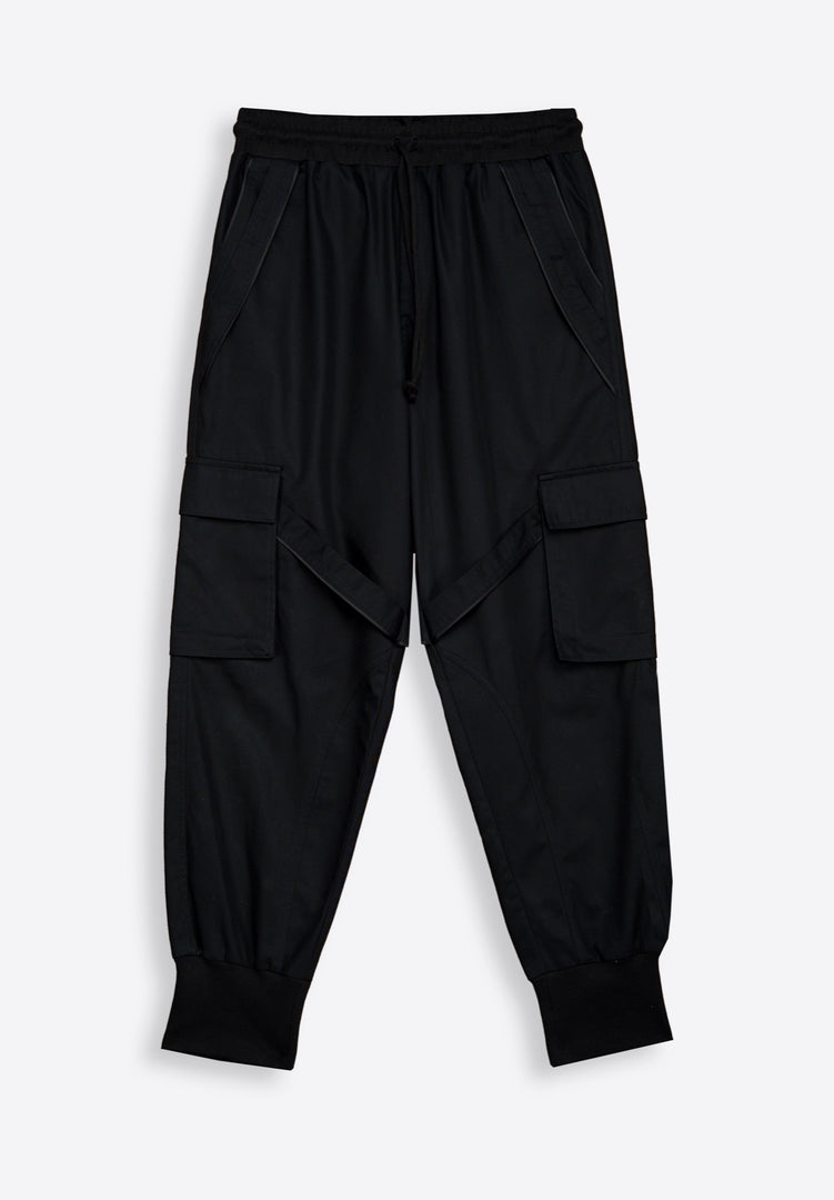 Black Cotton Men Trousers - East Vibe