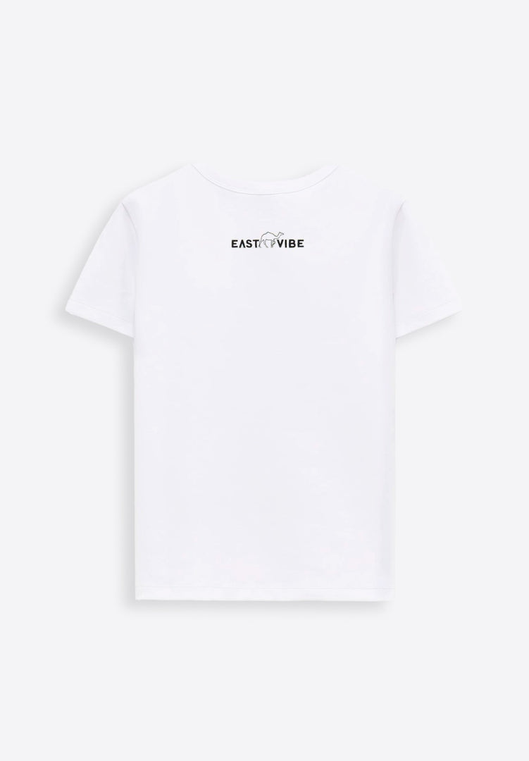 White Cotton T-Shirt - East Vibe