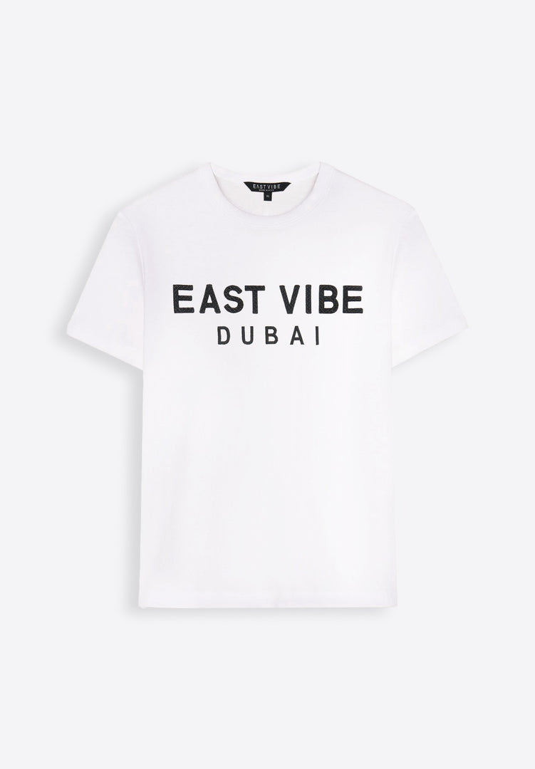 White Cotton T-Shirt - East Vibe
