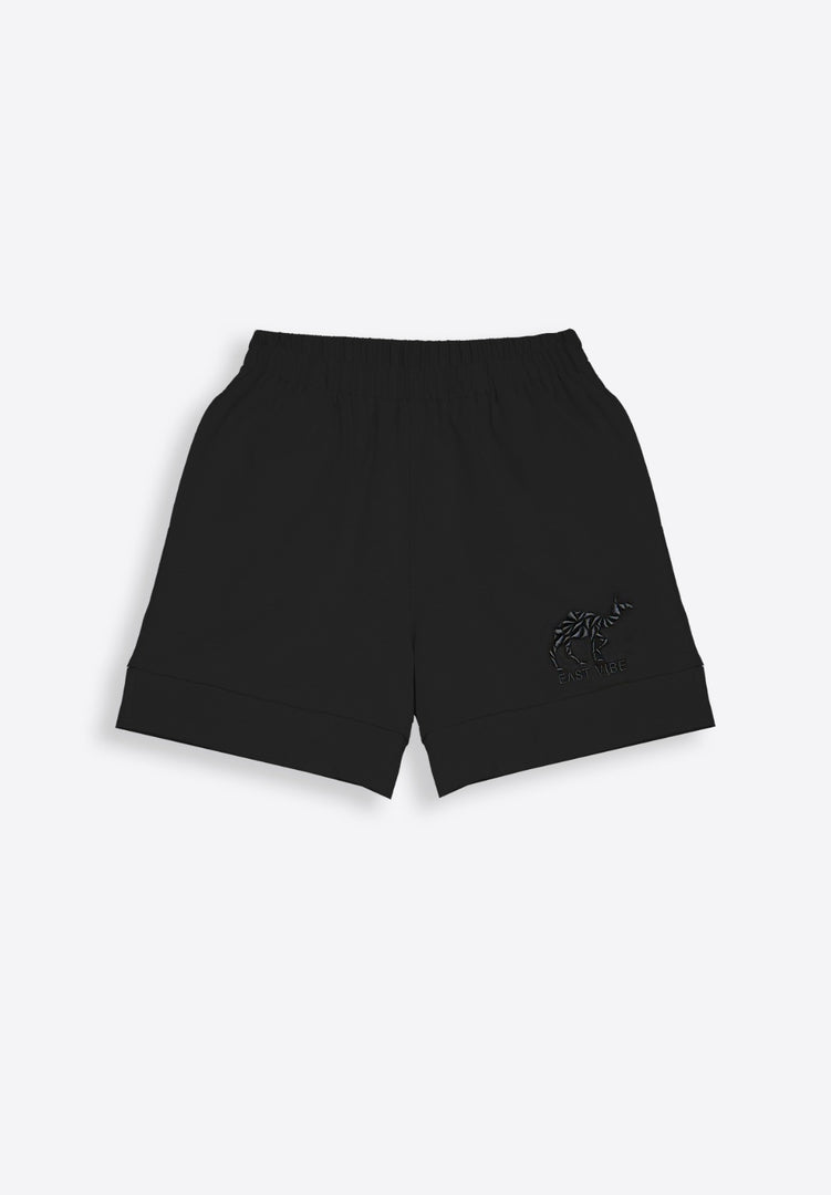 Black High Waist Shorts - East Vibe