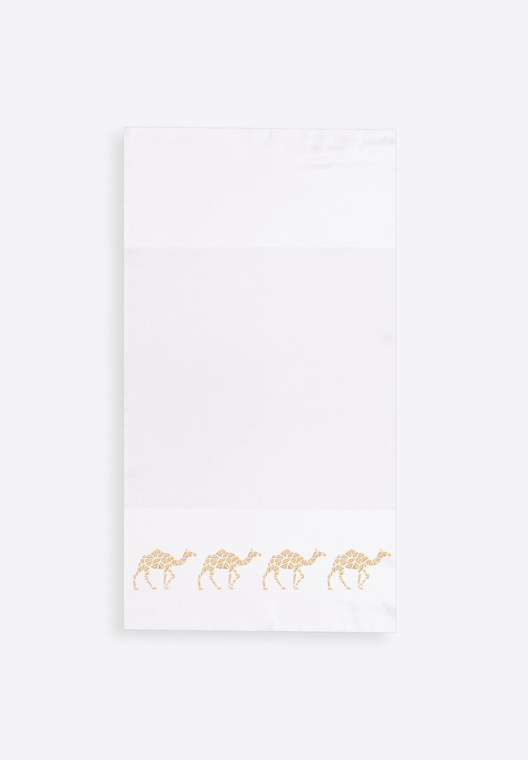 EMIRATES LIMITED 'CAMEL' White Scarf - East Vibe