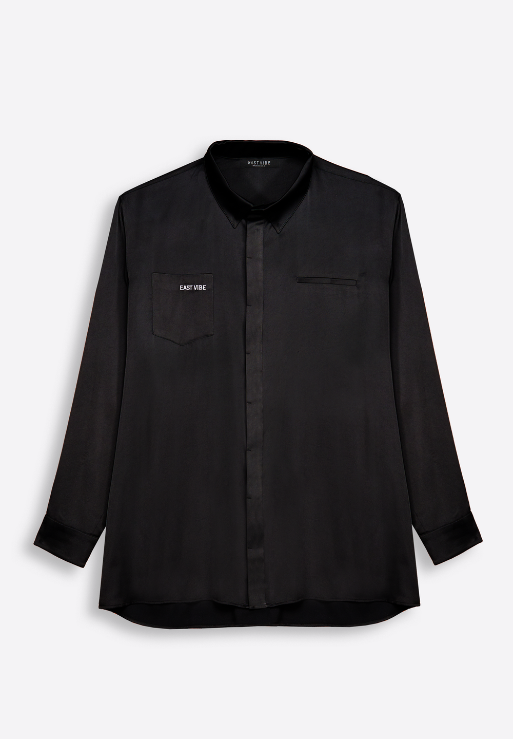 Monogram Long Sleeve Silk Shirt