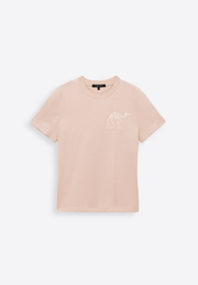 Beige T-shirt on plain background, front view – East Vibe
