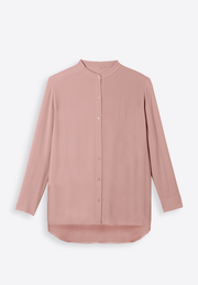 Classic long-sleeve beige shirt on plain background – East Vibe