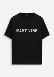EV black t-shirt with premium cotton fabric by East Vibe
