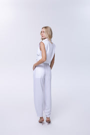 Ivory Edge High-Waist Trousers