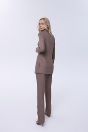 Mocha Élan Wide-Leg Trousers