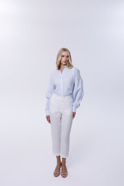 Celestia Blue Linen Oversized Shirt