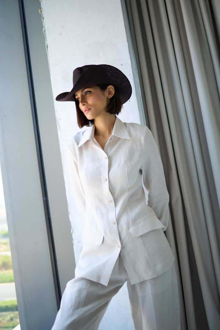 Ivory Nomad Linen Shirt