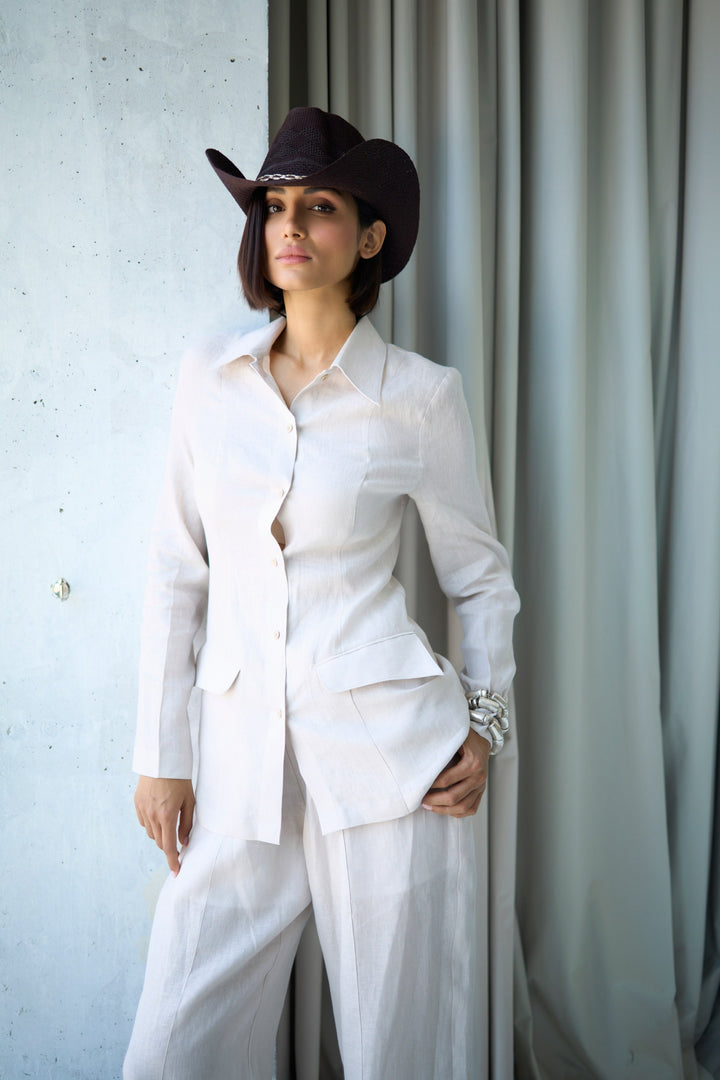 Ivory Nomad Linen Shirt