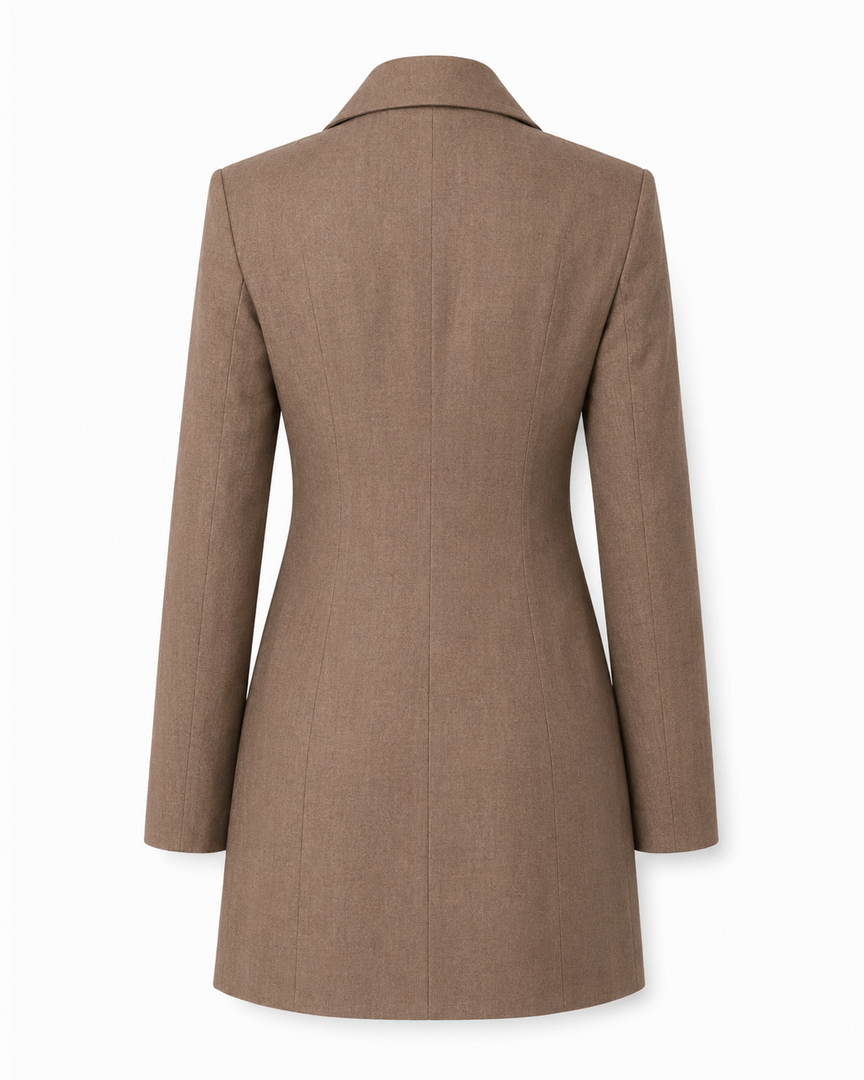 Brown coat on a white background