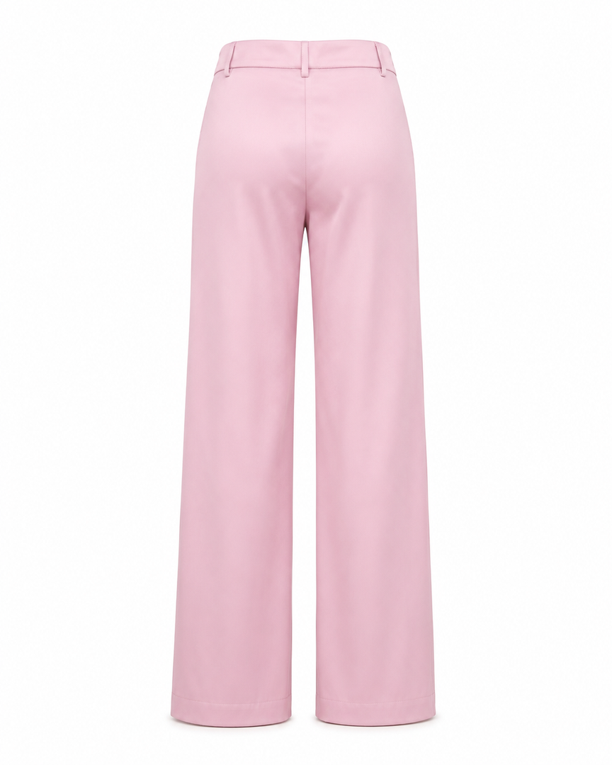 Rosé Élan Wide-Leg Trousers