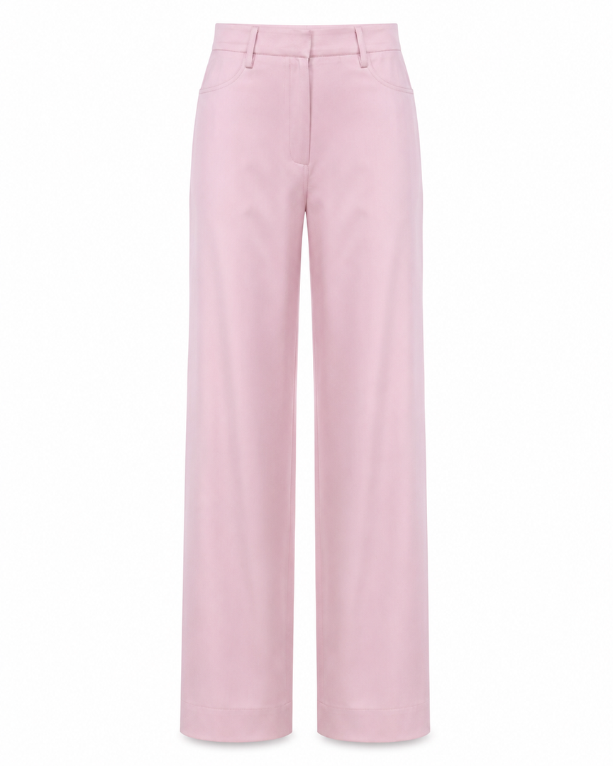 Rosé Élan Wide-Leg Trousers