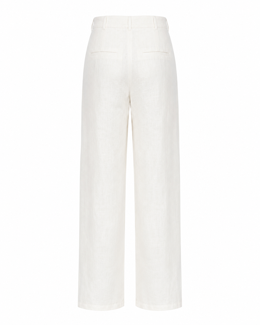 White pants on a white background