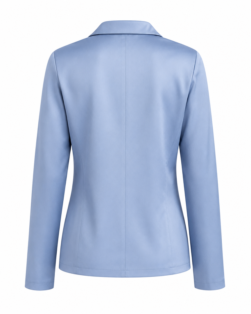 Light blue blazer on a white background