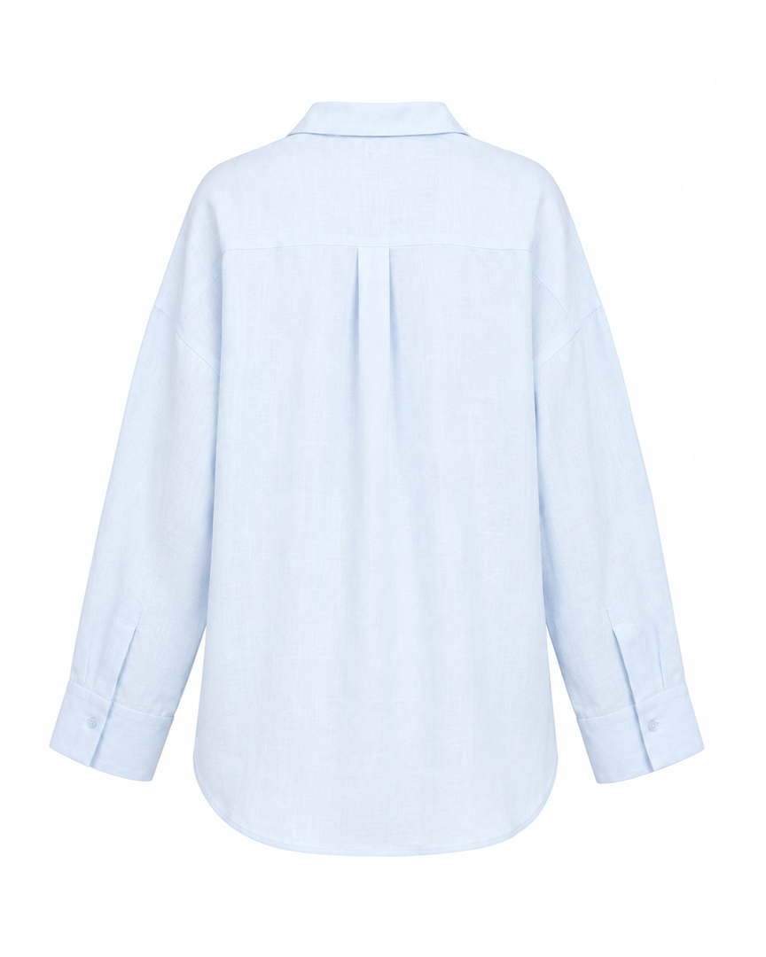 Light blue shirt on a white background