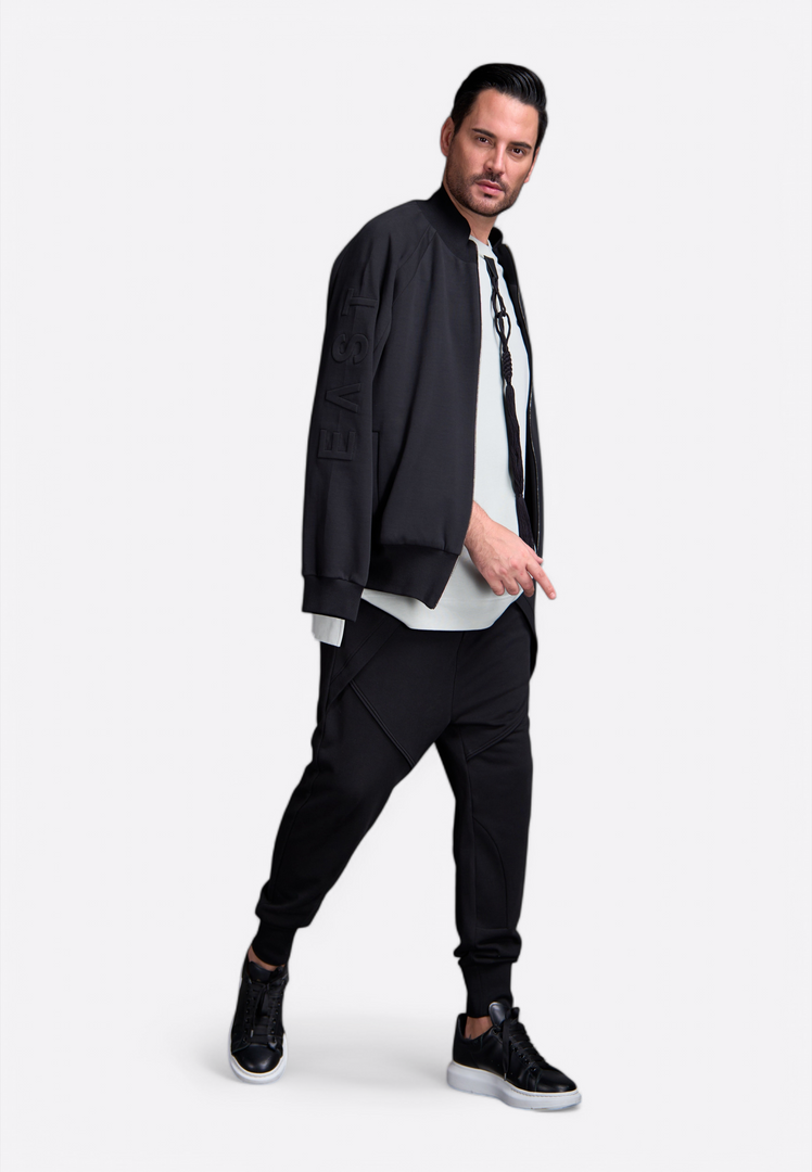 Black men's sweatshirt from East Vibe Collection with premium finish