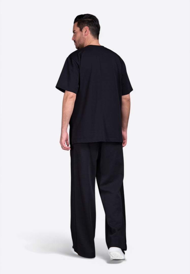EMIRATES LIMITED Black T-Shirt with Tassel