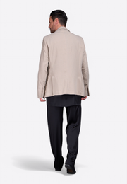 Men Black Linen 100% Blazer - East Vibe