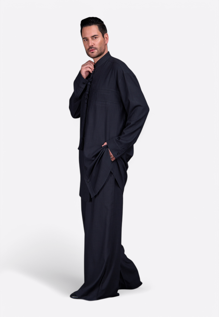 EMIRATES LIMITED Wide-Leg Black Trousers - East Vibe