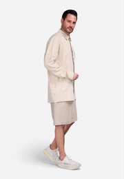 Premium beige long sleeve shirt for men by East Vibe