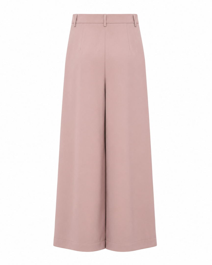 Pink wide-leg pants on a white background