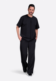 EMIRATES LIMITED Black T-Shirt with Tassel