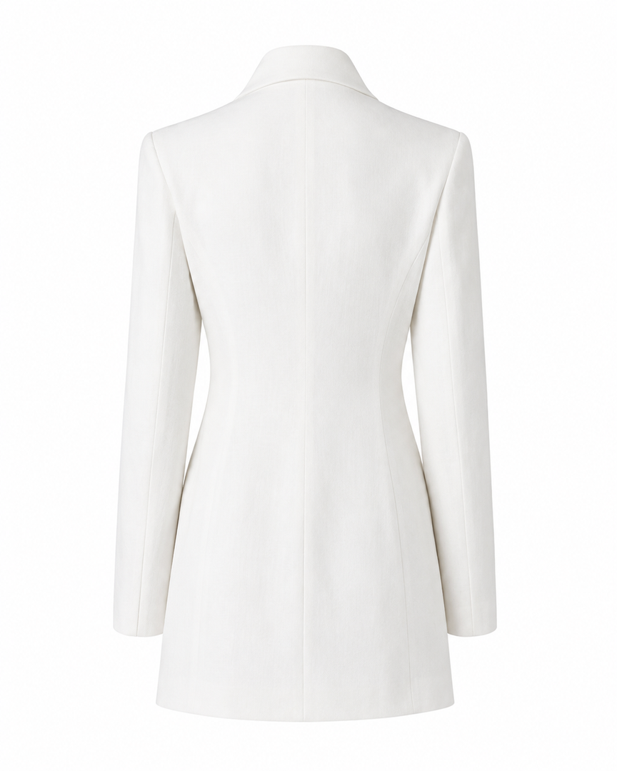White blazer on a white background