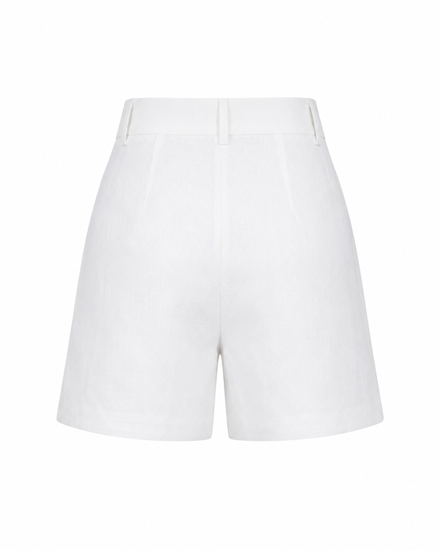 White shorts on a white background