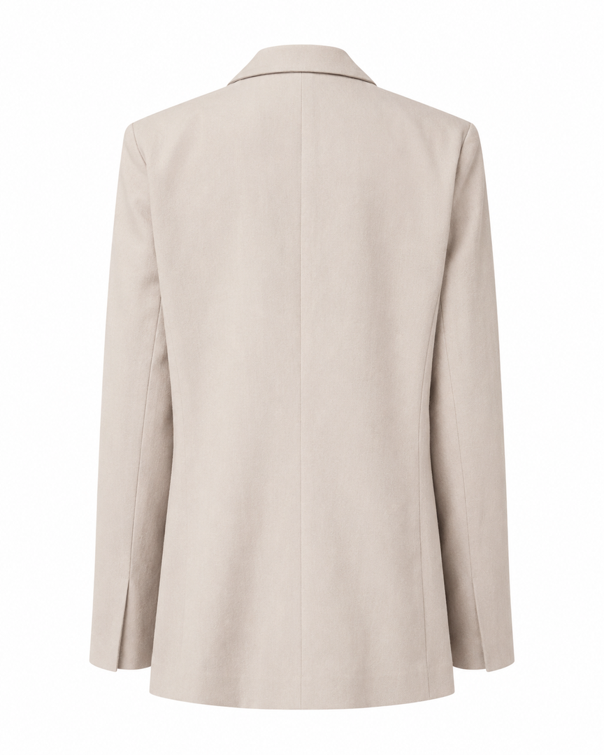 Beige blazer on a white background