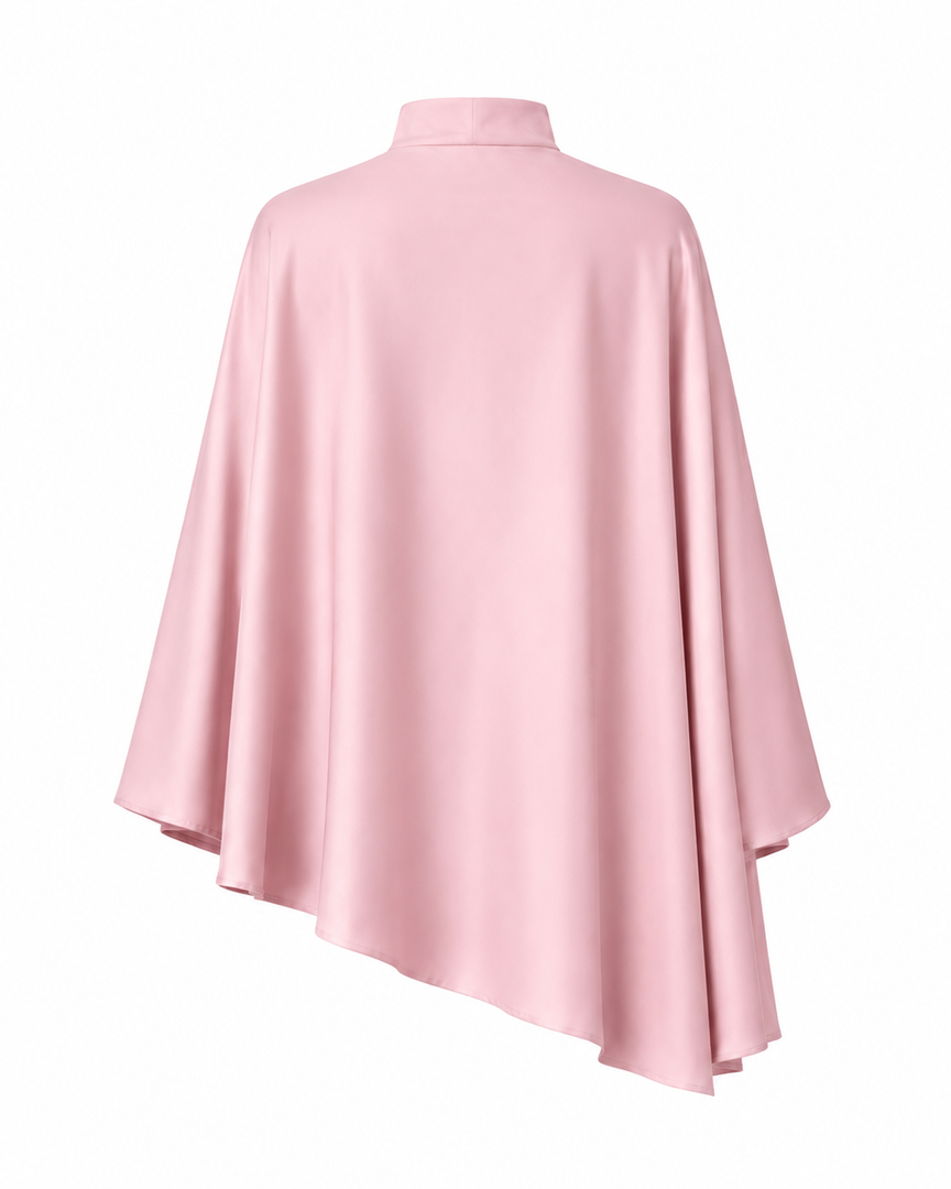 Pink cape on a white background