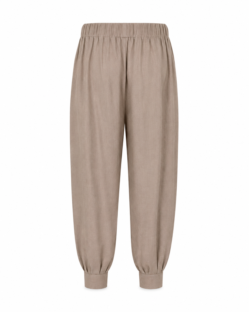 Beige pants on a white background