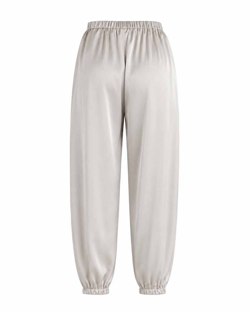 Beige sweatpants on a white background