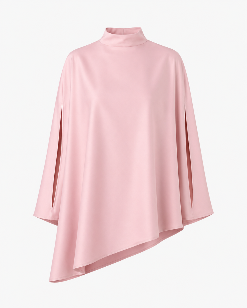 Pink cape on a white background